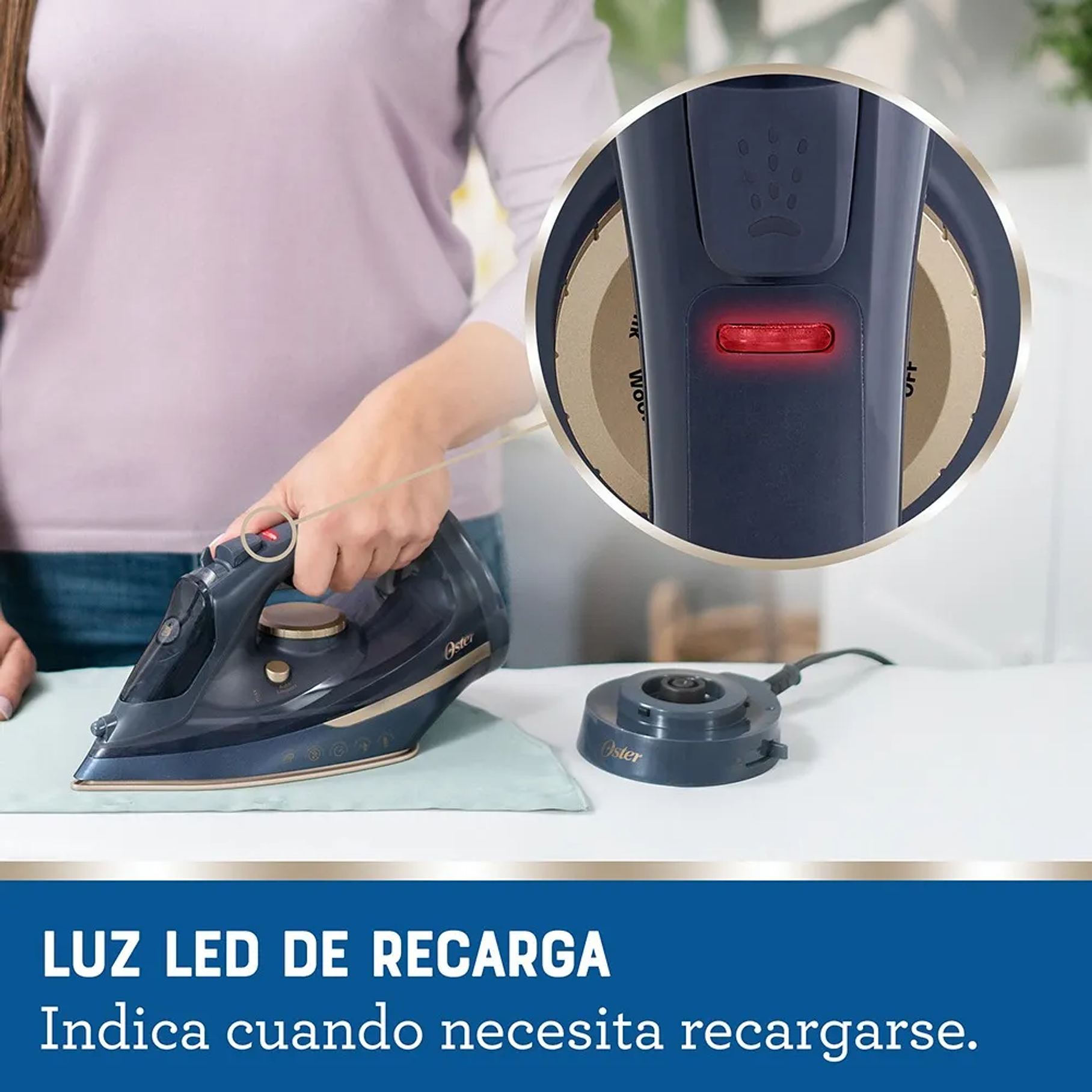 Plancha De Vapor Inalámbrica Oster® 2 en 1 Con Suela De Cerámica GCSTCC5000 Calidad Premium 2