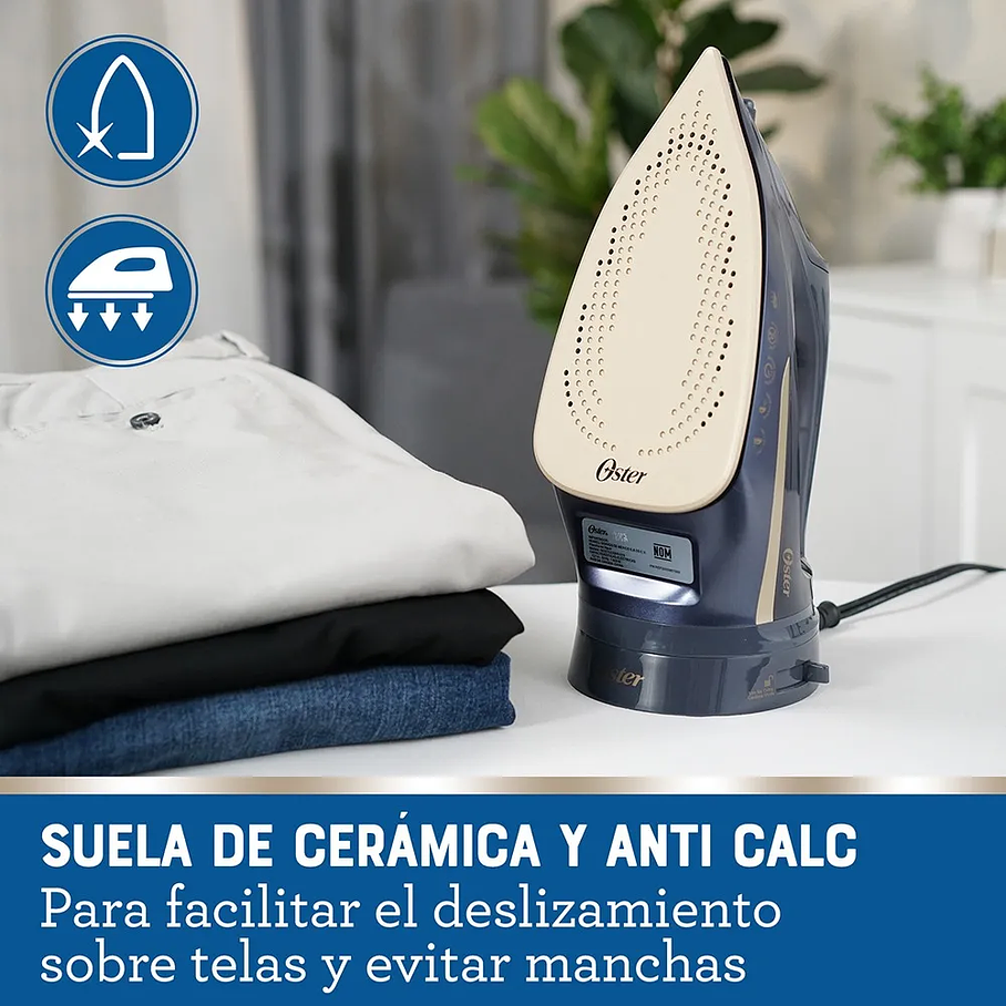 Plancha De Vapor Inalámbrica Oster® 2 en 1 Con Suela De Cerámica GCSTCC5000 Calidad Premium 9