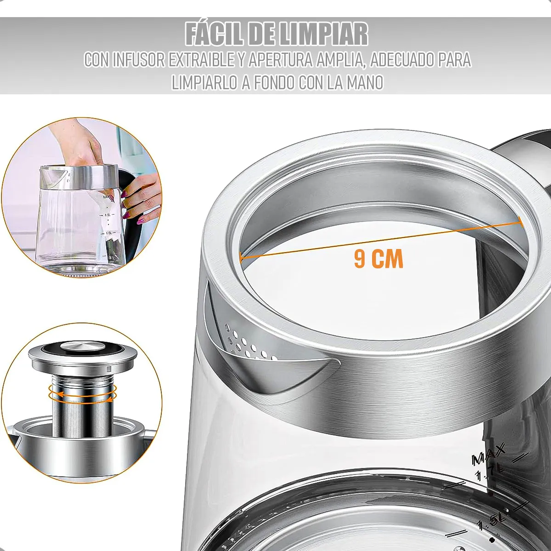 Hervidor E Infusor De Té Oster 1.7 Litros Oster  5