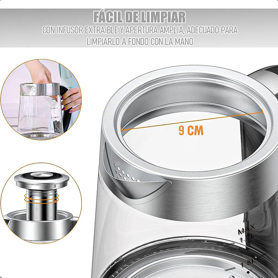 Hervidor E Infusor De Té Oster 1.7 Litros Oster  5