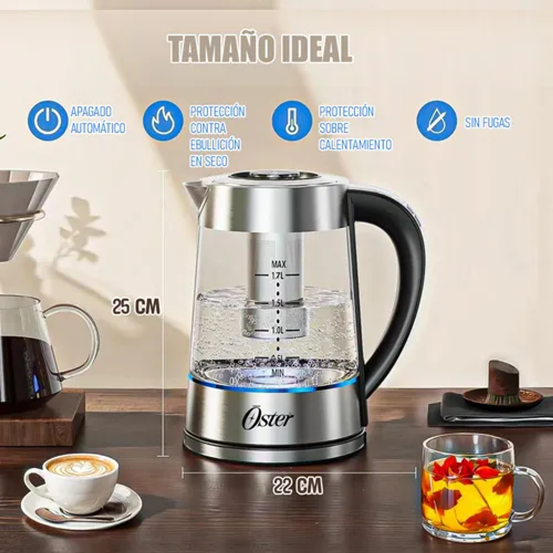 Hervidor E Infusor De Té Oster 1.7 Litros Oster  6