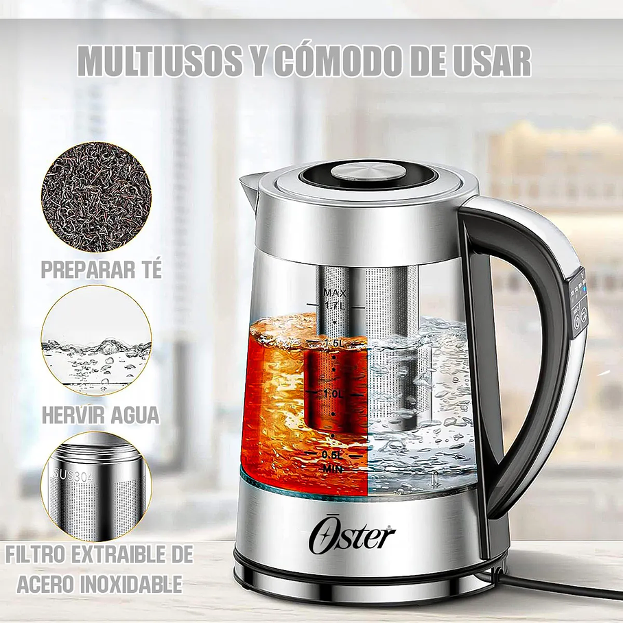 Hervidor E Infusor De Té Oster 1.7 Litros Oster  8