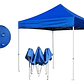 Toldo Plegable 3 X 3 Metros Impermeable Americano Resistente Reforzado Retráctil Color Azul Patas Blancas Toldo Duradero - Miniatura 1