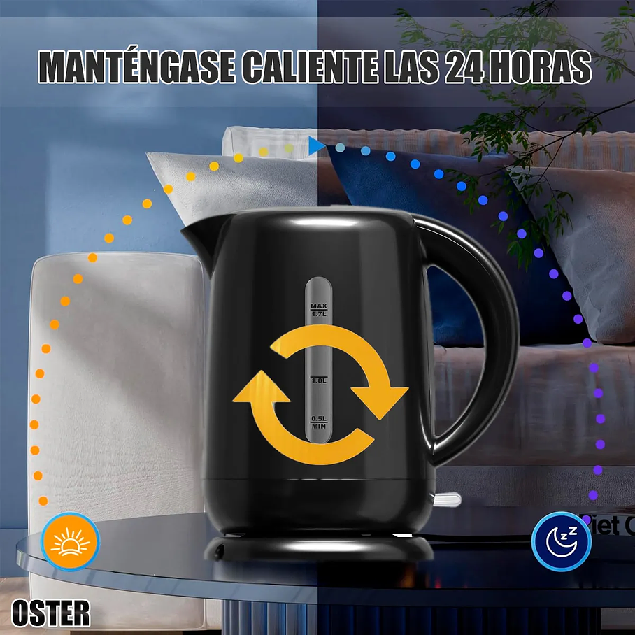 Hervidor Electrico 1.7 Litros Oster Hervidores De Agua Hervidor Automatico 9