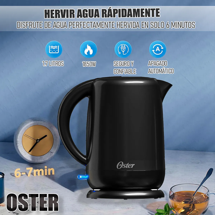 Hervidor Electrico 1.7 Litros Oster Hervidores De Agua Hervidor Automatico 10