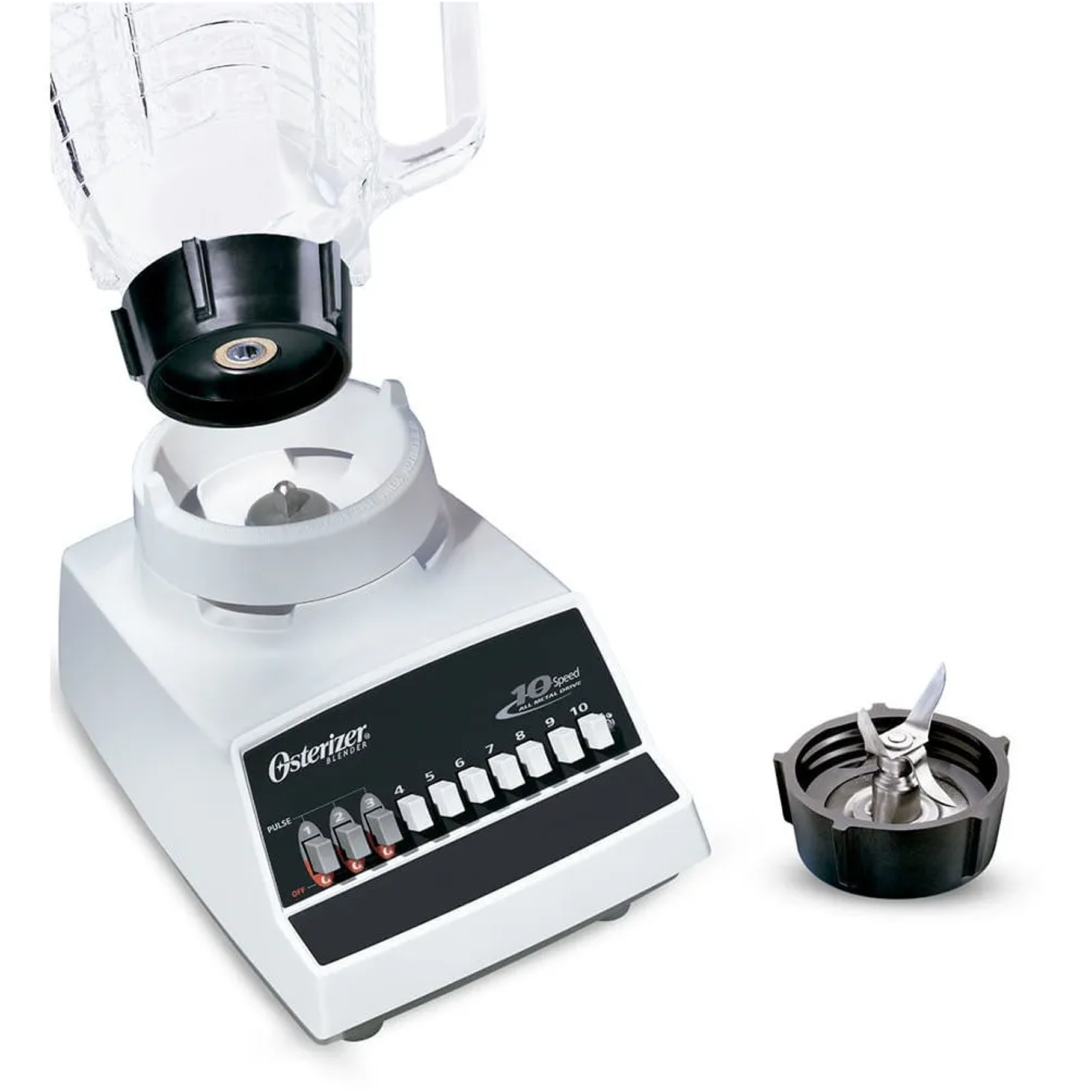 Licuadora Oster® De 10 Velocidades Blanca Color Blanco Blend&Go Y Jarritos MiniBlend All-Metal Drive® 3