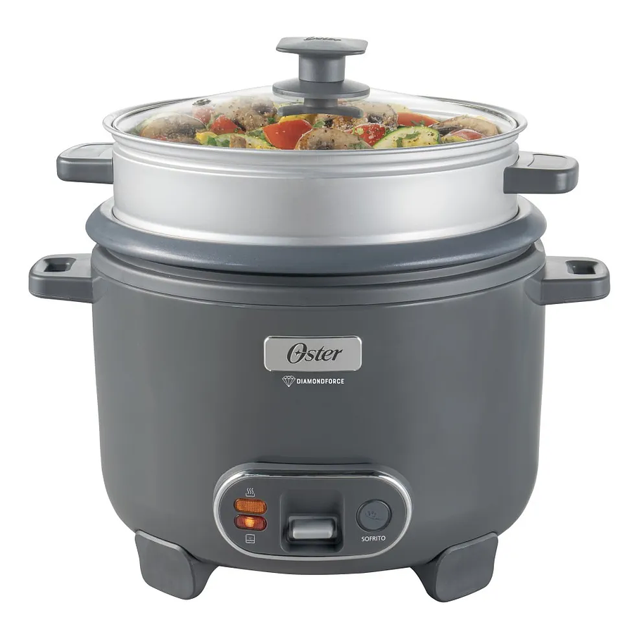 Arrocera 3 En 1 Oster 12 Tazas Diamond Force Ckstrc12dfske Gris 50 Hz 1