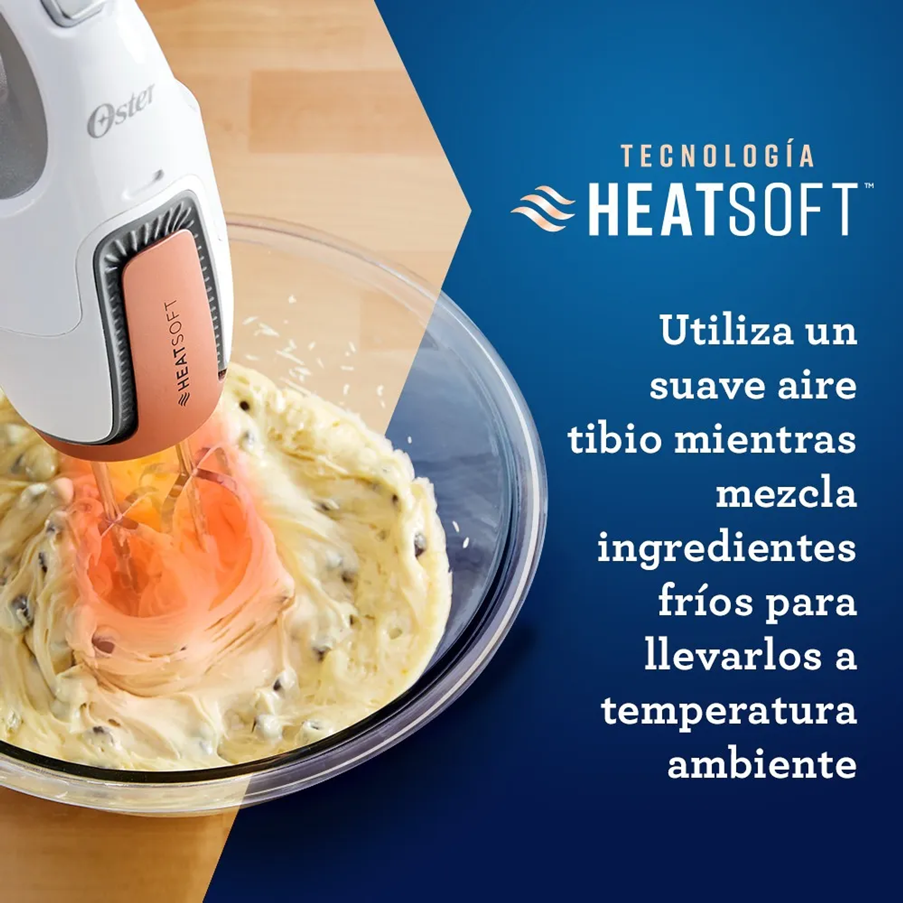 Batidora De Mano Oster® Tecnología Heatsoft Fpsthmamr Color Blanco Frecuencia 50 5
