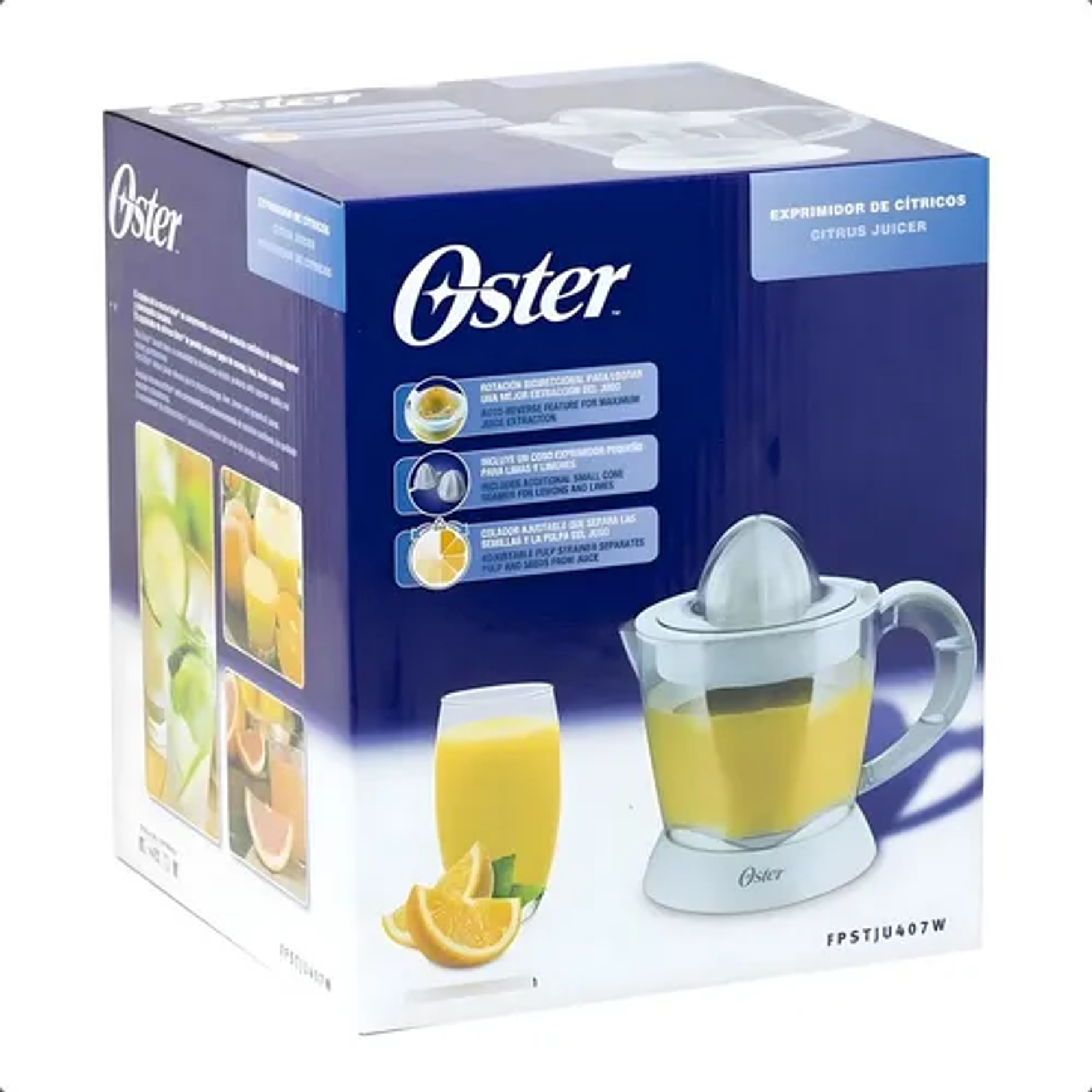 Exprimidor De Cítricos Oster® Blanco Con Rotación Bidireccio Frecuencia 50 FPSTJU407W 6