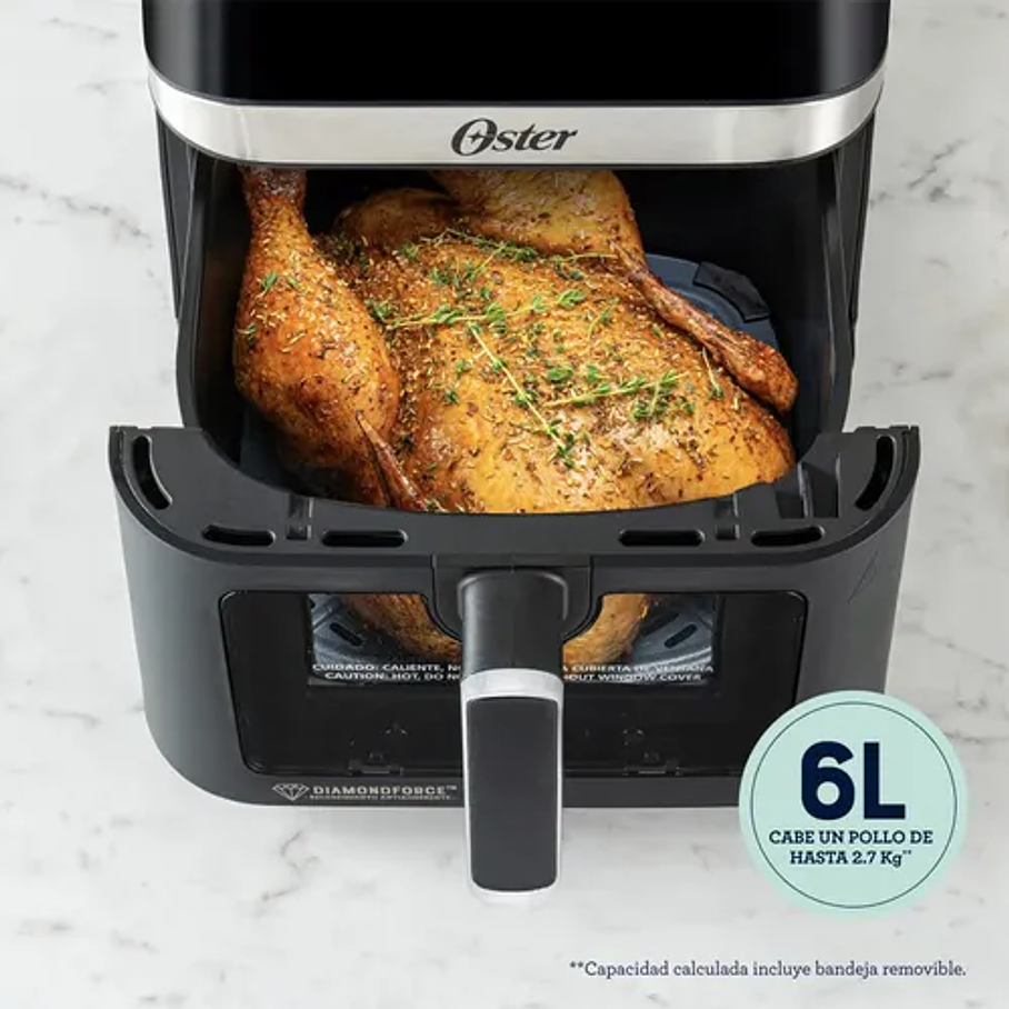 Freidora De Aire Digital Recubrimiento Oster Diamondforce 6 Lts 10 Programas Automáticos CKSTAF60WDDF 7