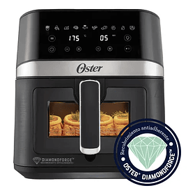 Freidora De Aire Digital Recubrimiento Oster Diamondforce 6 Lts 10 Programas Automáticos CKSTAF60WDDF