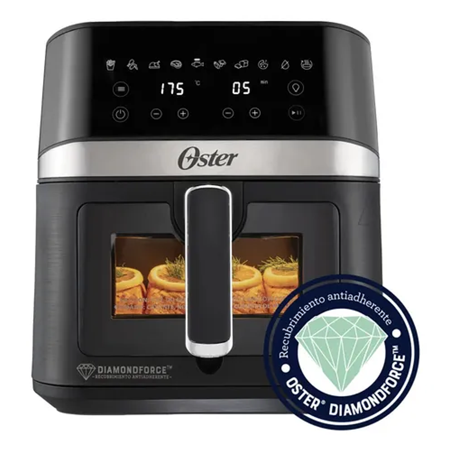Freidora De Aire Digital Recubrimiento Oster Diamondforce 6 Lts 10 Programas Automáticos CKSTAF60WDDF 1
