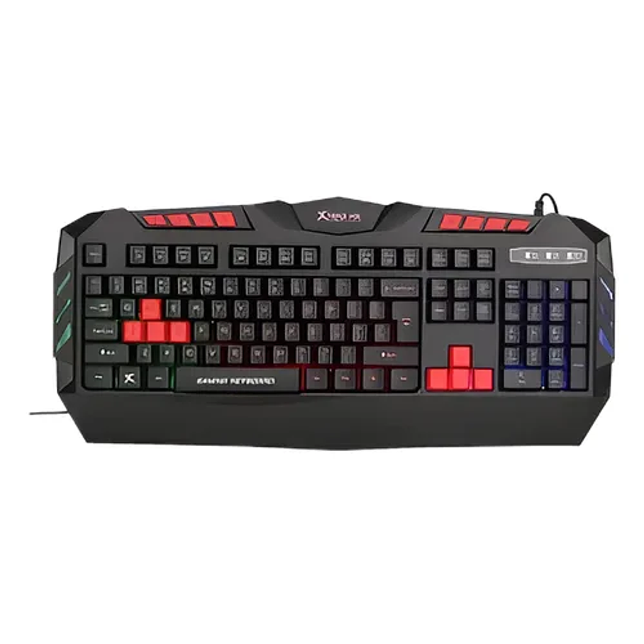 Kit Combo Teclado Y Mouse Gamer Xtrike Me 2400 Dpi Fx Color del teclado Negro/Rojo 3
