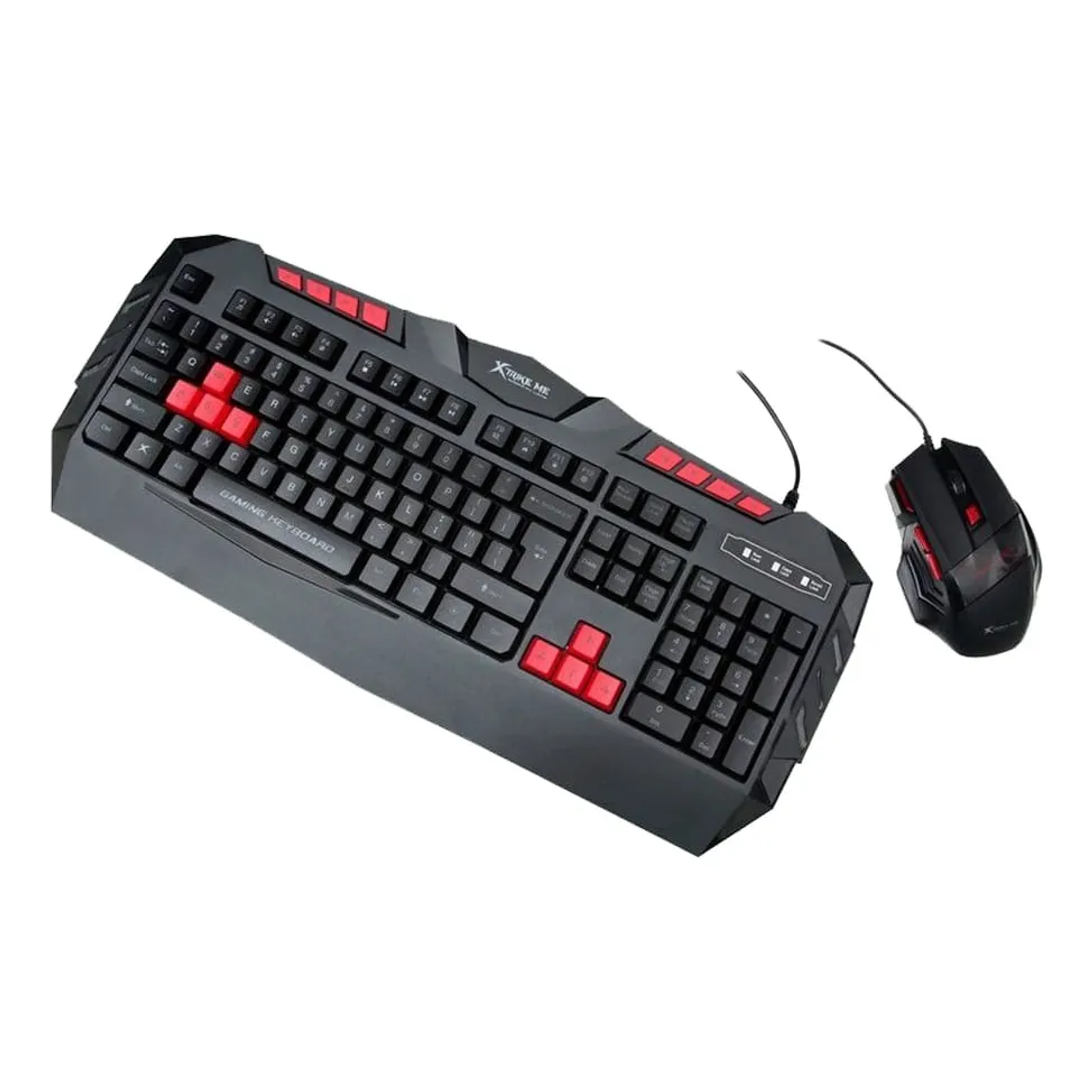 Kit Combo Teclado Y Mouse Gamer Xtrike Me 2400 Dpi Fx Color del teclado Negro/Rojo 5