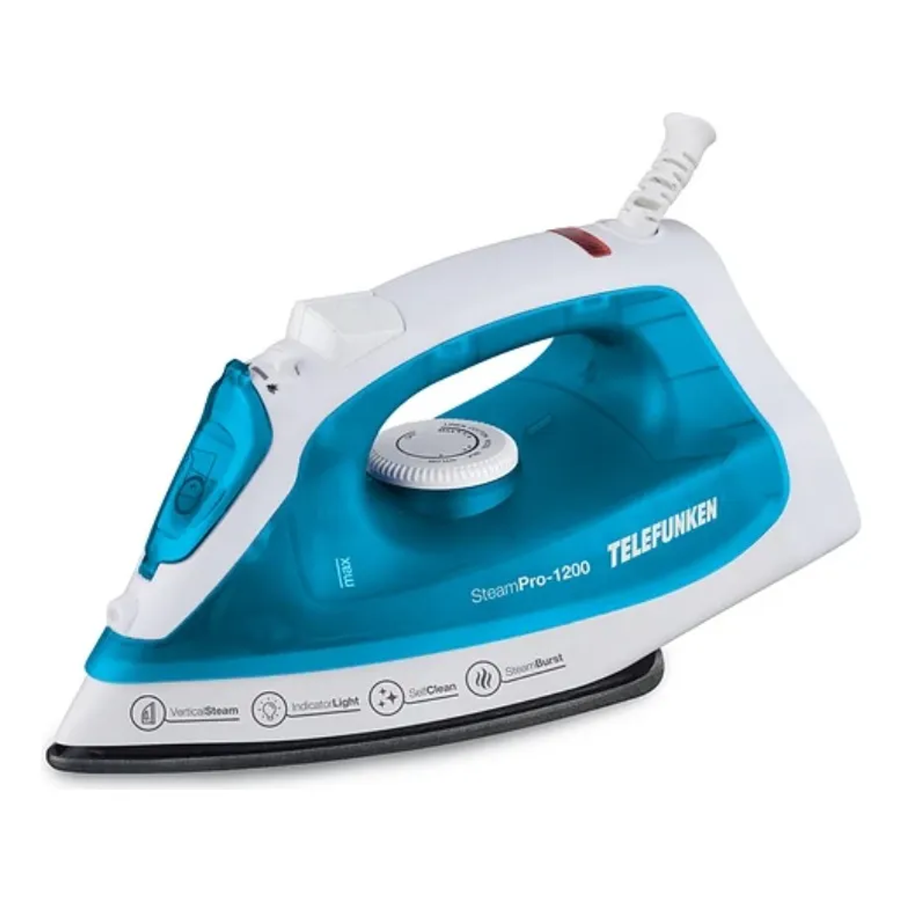 Plancha A Vapor 210 Ml Telefunken Steampro 1200 Color Azul 1