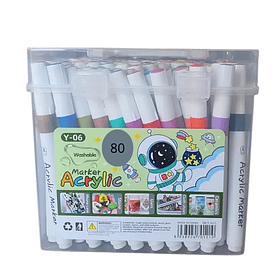 Marcadores Lápices Acrílicos Marcadores 80 Colores Market Acrylic