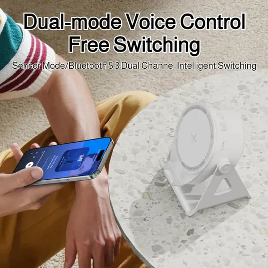 Altavoz Inalámbrico Inductivo Con Soporte Led 1200mah Wireless Induction ZJ-08 2RL Para Celulares o Tablet Sonido Amplificado Alto Sonido Música  9