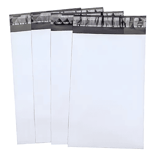 Pack 100 Bolsa Courier Compostable Embalaje Adhesivo 17*30 Cm Color Blanco