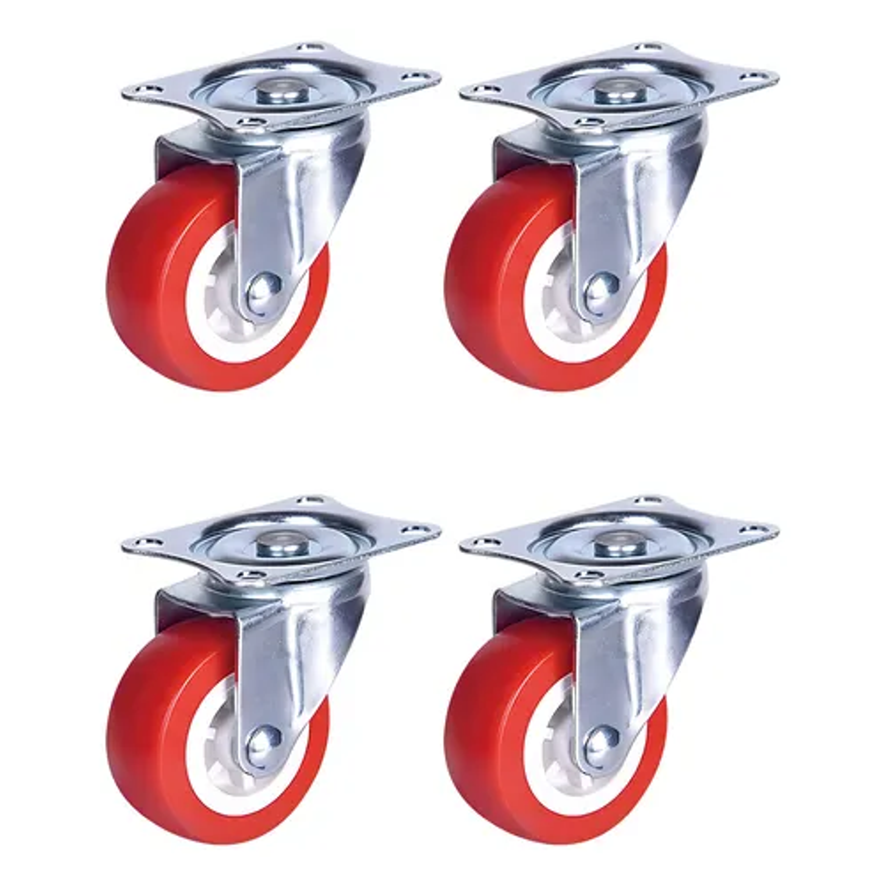 Ruedas Giratorias Multifuncionales Sillas Muebles Set X4 Ruedas Rojo 1