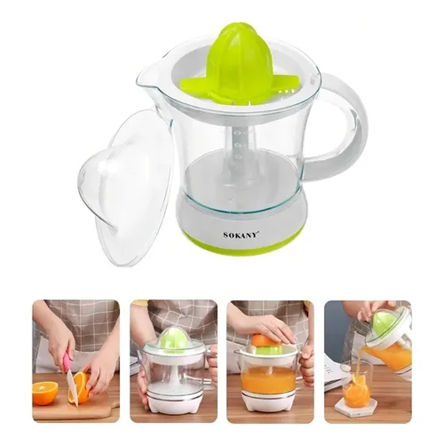 Exprimidor Extractor De Jugo Electrico Sacajugo Exprimidor De Naranja Blanco/Verde Frecuencia 50/60 2
