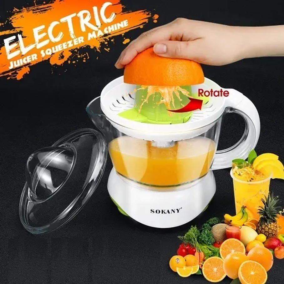 Exprimidor Extractor De Jugo Electrico Sacajugo Exprimidor De Naranja Blanco/Verde Frecuencia 50/60 4