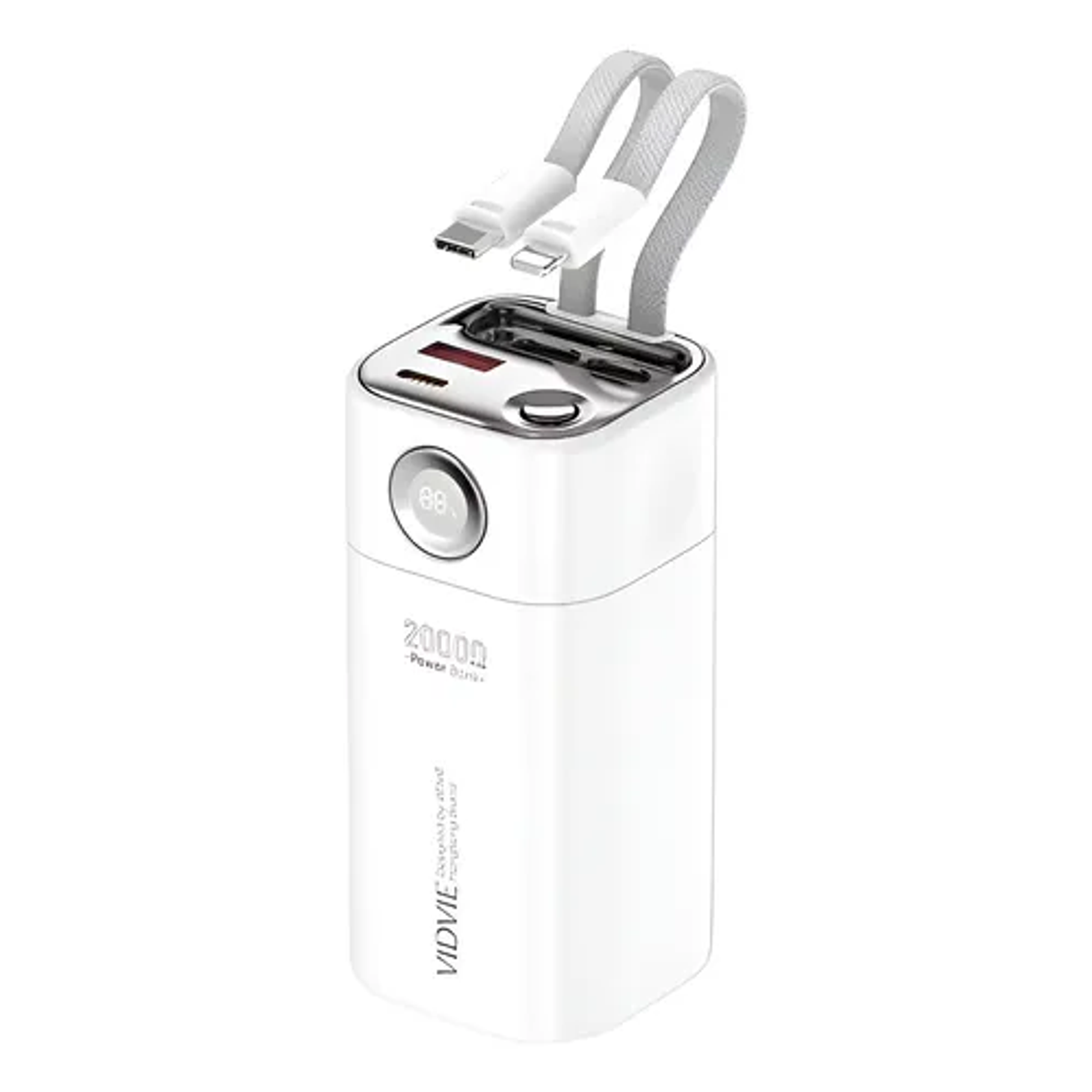 Cargador Portátil Carga Rápida Vidvie 20000mah 35w 2 En 1 Blanco 2