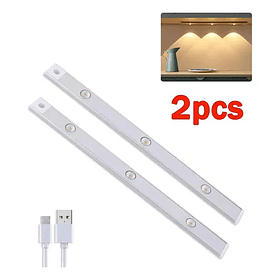 Barra Led Clóset Pack 2 Blanco Luz Blanca Cálida Neutra 3000 K Luz Corrida Triple 2rl Calidad Duradera