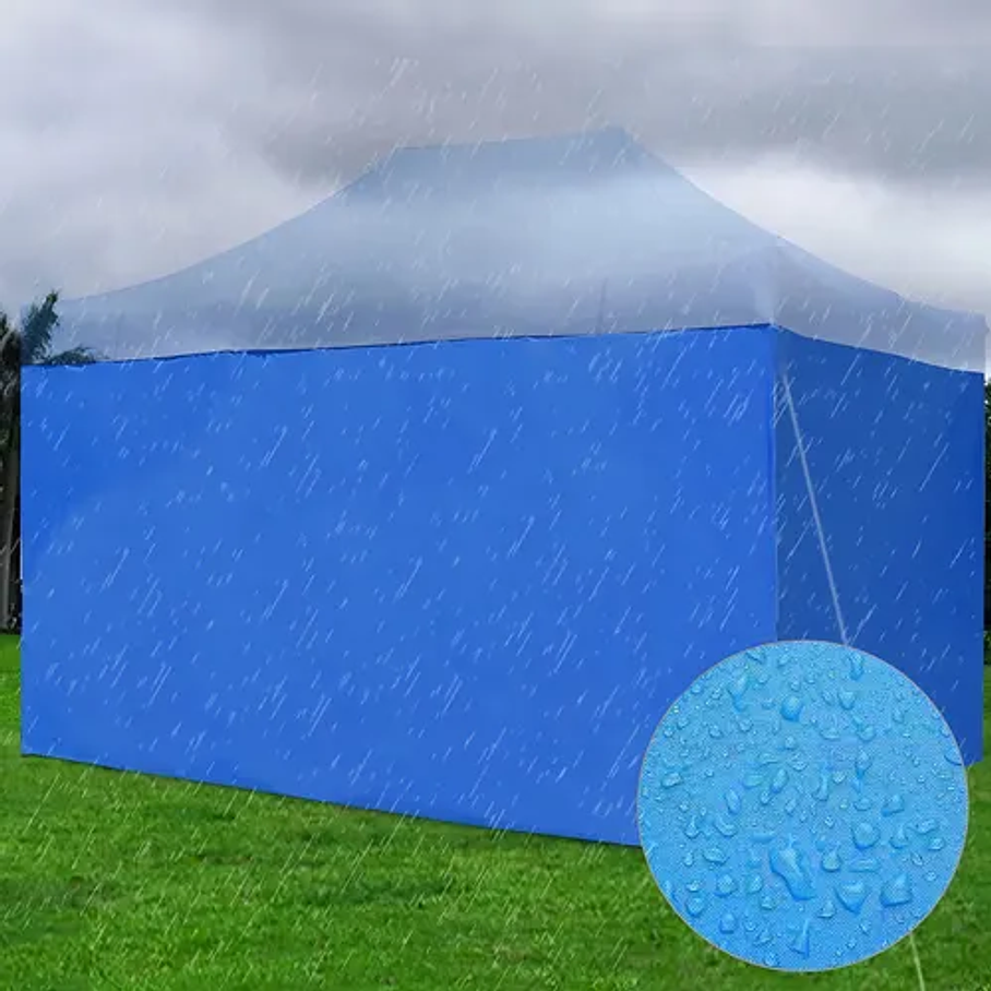 Lona Lateral Para Toldo 3x3 Lona Repuesto Azul Paredes Toldo Carpa 3x3 Camping Impermeable 3x3m Plegable Carpas Aire Libre Lona Exteriores 5