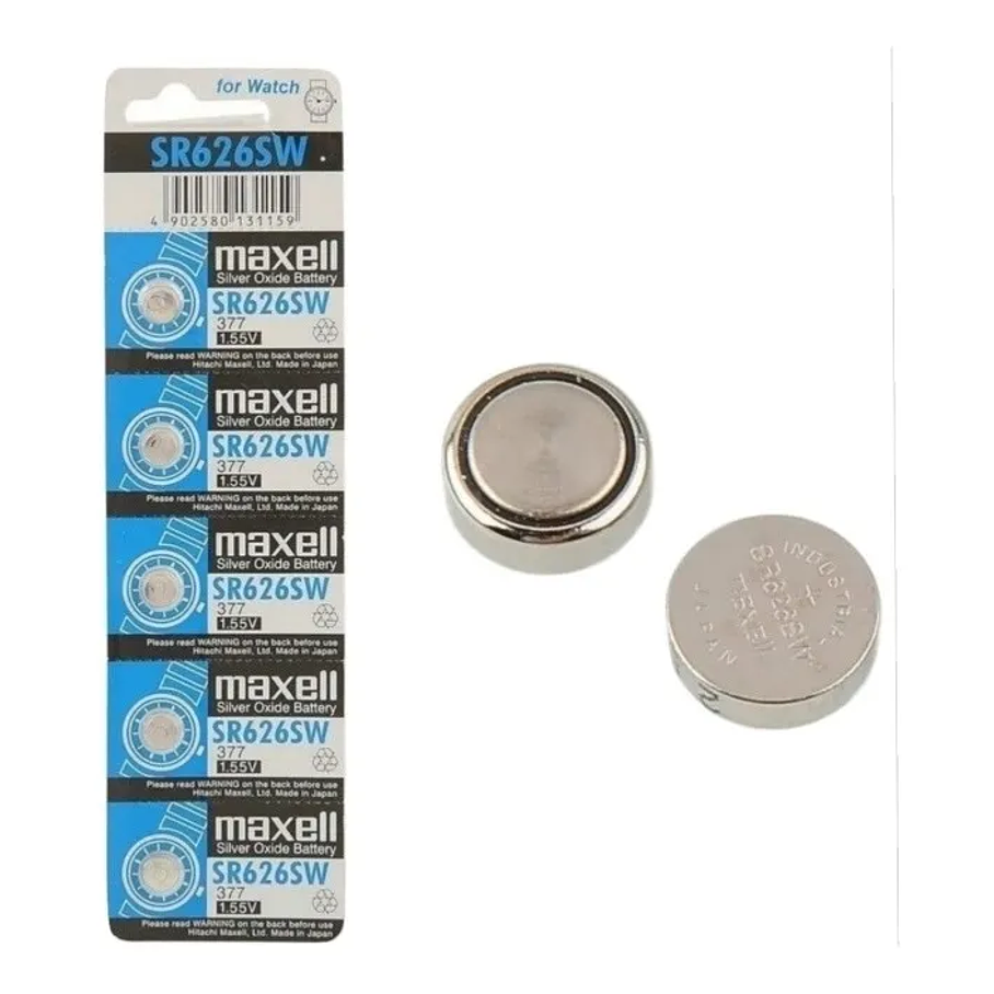 Tira 5 Pilas Reloj 1.55v Sr626sw 377 / Maxell 2