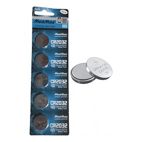 Pila Cr 2032 De 3v. En Blísters De 5 Unidades 