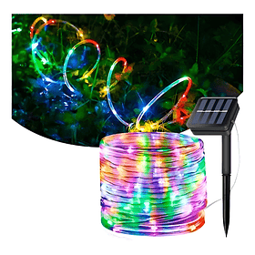 Manguera Led Solar Multicolor Navidad 10 Metros
