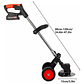 Cortador De Césped Inalámbrico Con Ruedas Para Jardín Negro O Manual Inalambrica 2 Baterias - Miniatura 2