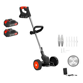 Cortador De Césped Inalámbrico Con Ruedas Para Jardín Negro O Manual Inalambrica 2 Baterias