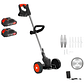 Cortador De Césped Inalámbrico Con Ruedas Para Jardín Negro O Manual Inalambrica 2 Baterias - Miniatura 1