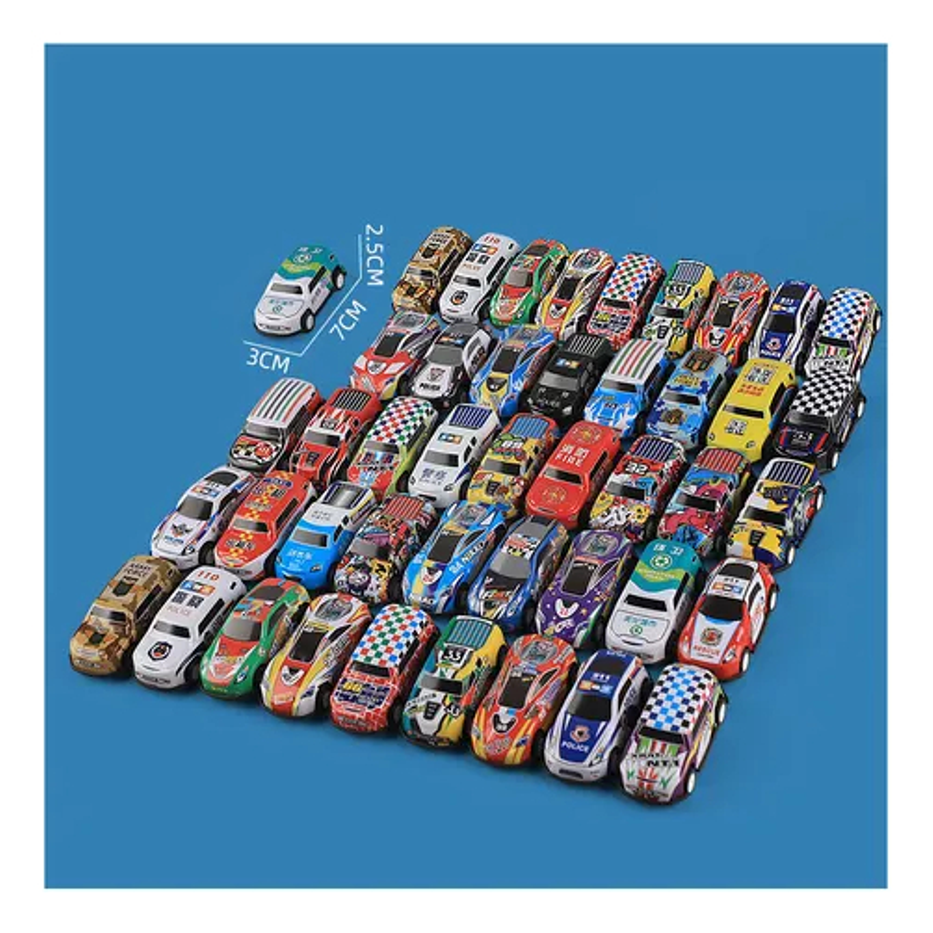 Pack 60 Mini Autos De Carrera Juguete Niños Niñas Color Variado Personaje 2rl Autitos De Carrera Juguetes Autitos 3