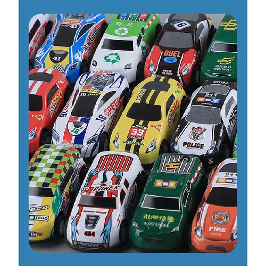 Pack 60 Mini Autos De Carrera Juguete Niños Niñas Color Variado Personaje 2rl Autitos De Carrera Juguetes Autitos 4