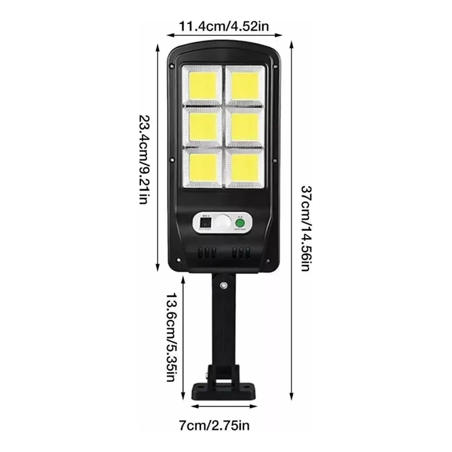 Foco Led Solar Chip 60 Cob 60w + 3 Fases F-211 Jortan 2
