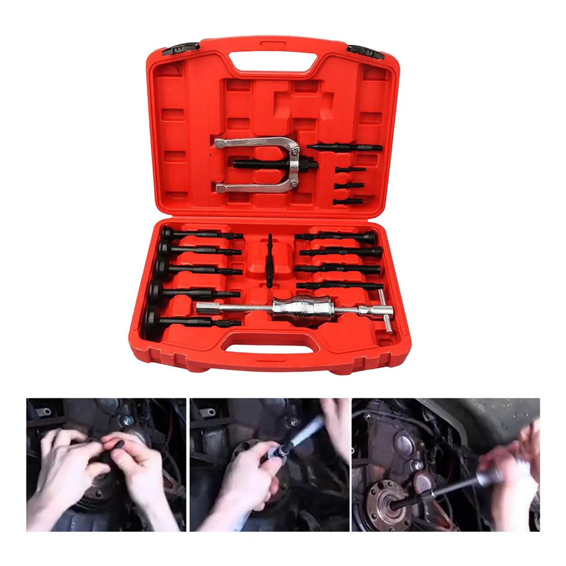 Kit Extractor De Rodamientos Rotula De Cojinetes Y Sellos De Orificio 4