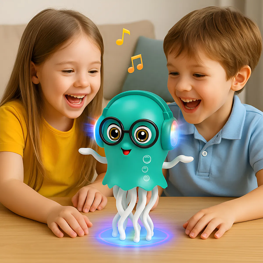 Juguete Eléctrico Medusa Bailarina Con Luces Y Música Mascota Interactiva Para Niños Color Sorpresa 6