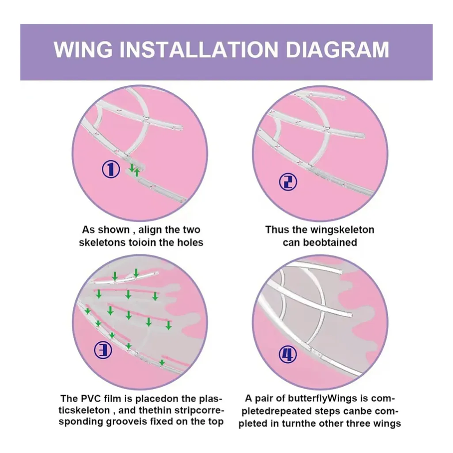 Disfraz Alas Hadas Para Niñas Con Luces Led Electrico Multicolor Rgb Unica 5