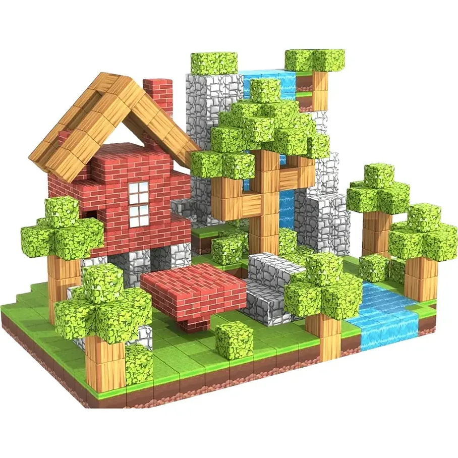 Set De Bloques De Construcción Magnéticos Tipo Minecraft 75 Piezas Educativo Niños Creativo Con Texturas 1
