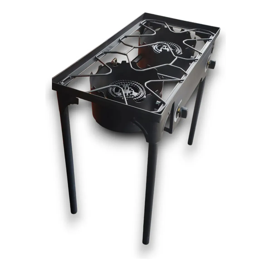 Fogon En Altura Fogon De Alta Presion Doble Cocinilla Y02 + Kit De Instalación 3