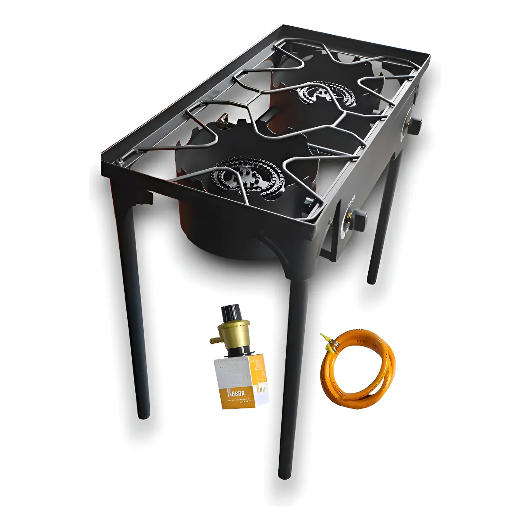 Fogon En Altura Fogon De Alta Presion Doble Cocinilla Y02 + Kit De Instalación 2