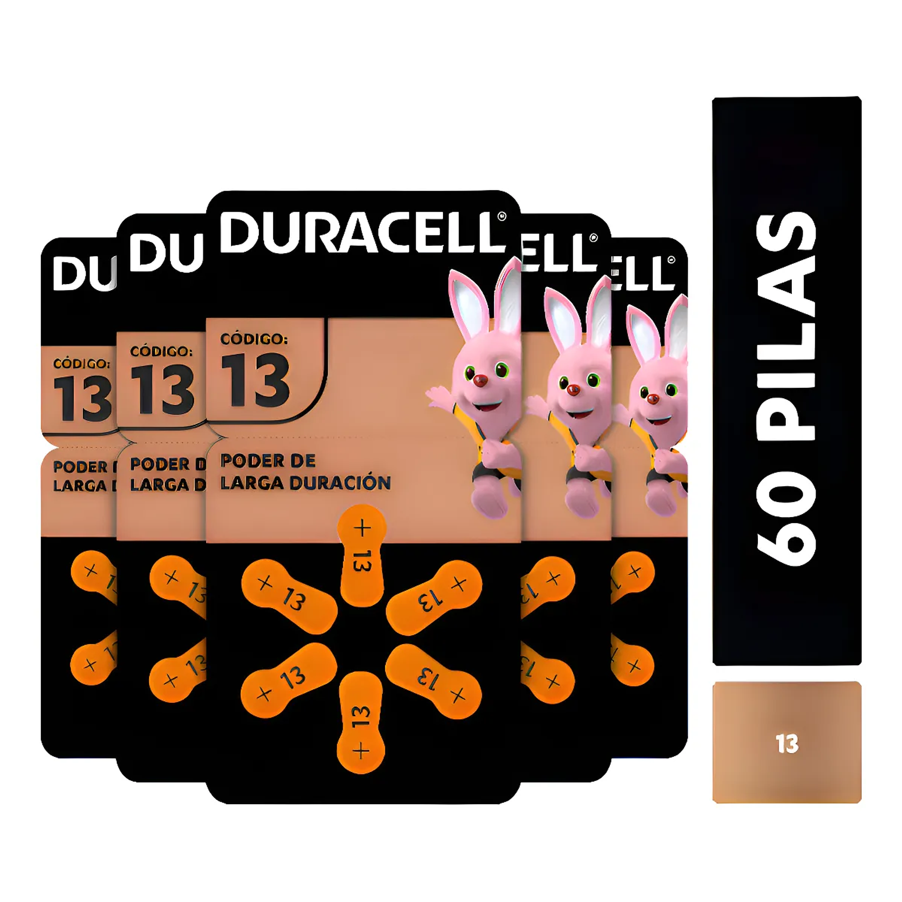 Pack 60 Pilas Duracell Auditivas Zinc-air #13 Pilas De Audio 1