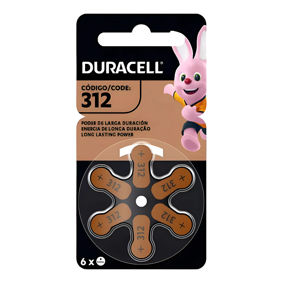 Pack 60 Pilas Duracell Audífono Tamaño 312 10 Blister 6