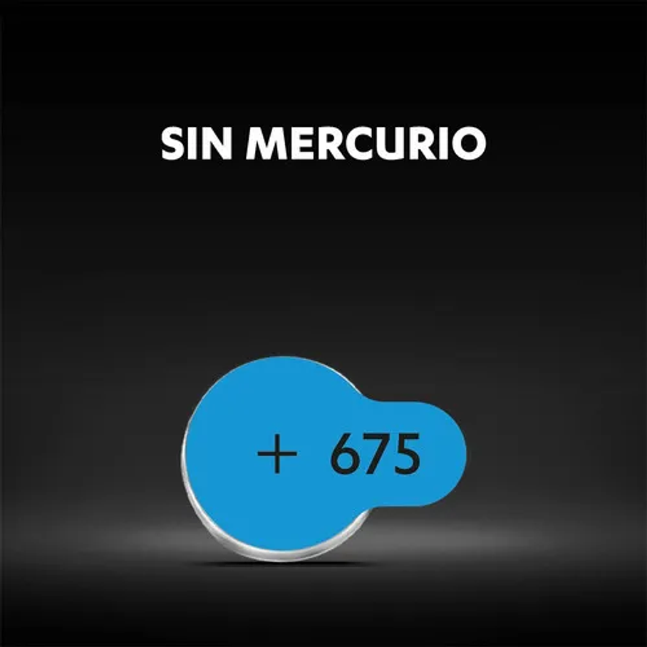 Pila Duracell Para Audífonos Tamaño 675, (6 Pilas Auditivas) 2