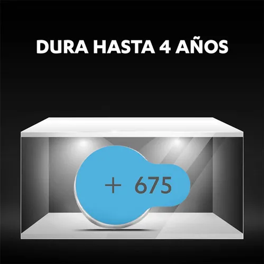 Pila Duracell Para Audífonos Tamaño 675, (6 Pilas Auditivas) 4