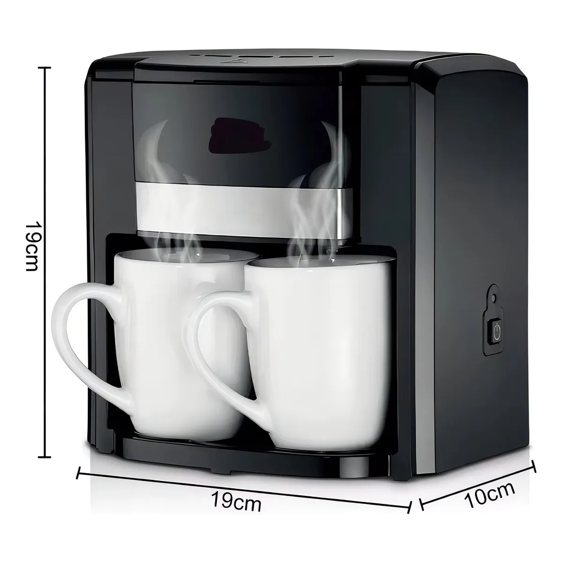 Cafetera Eléctrica Doble Taza 450 Ml 220 Volt 650w Automática Duo 4