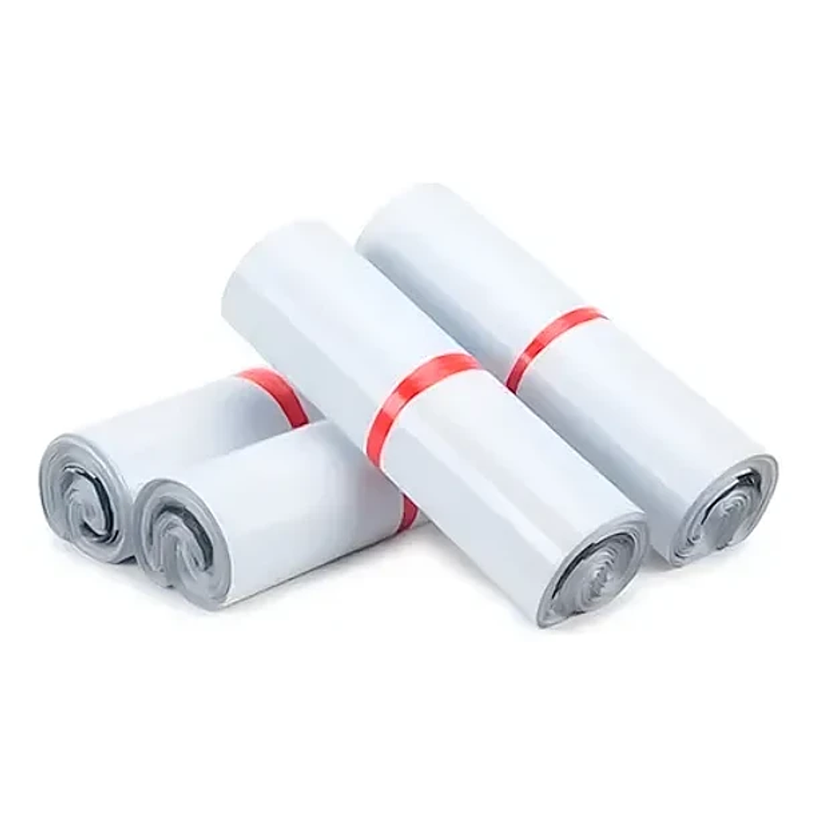 Pack 100 Bolsa Courier Compostable Embalaje Adhesivo 25*35cm Color Blanco 1