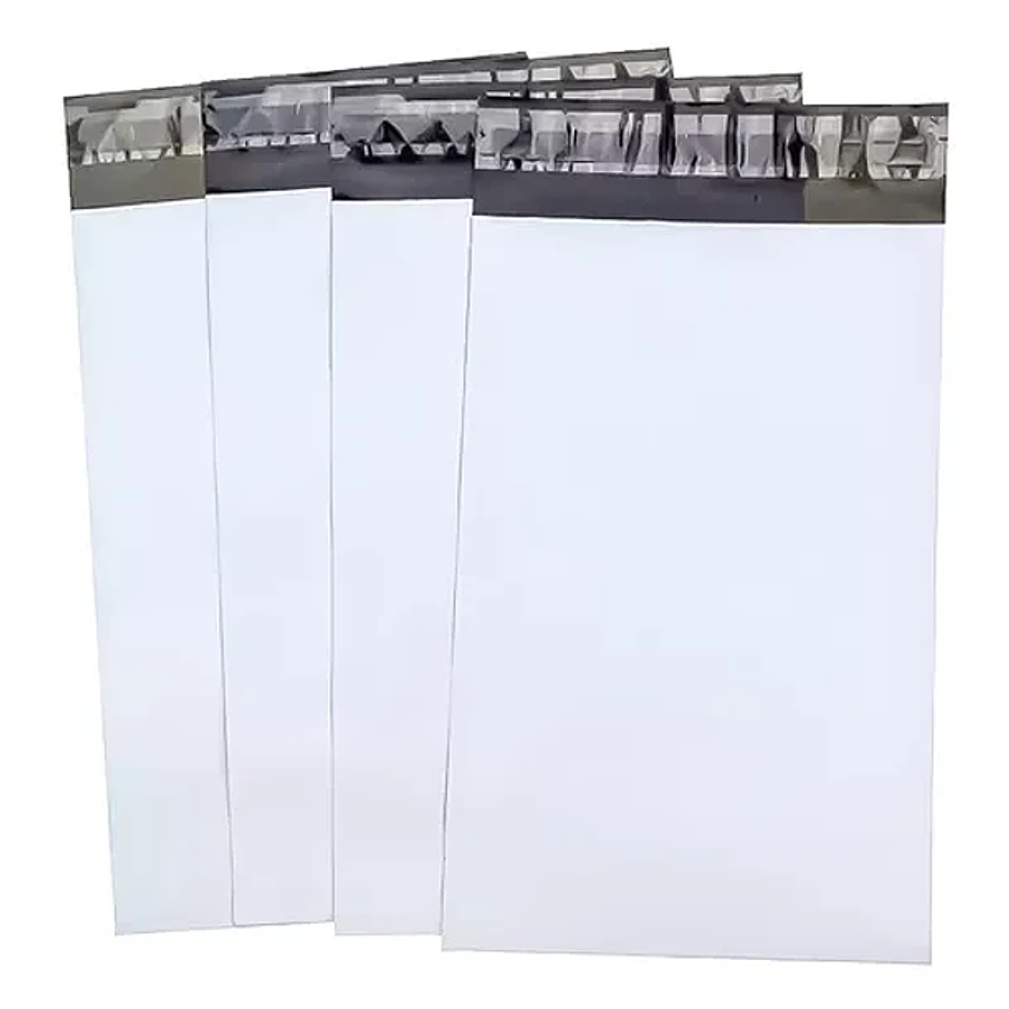 Pack 100 Bolsa Courier Compostable Embalaje Adhesivo 25*35cm Color Blanco 2